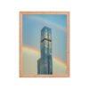 Chicago Modern Skyscraper Rainbow Cityscape Enhanced Matte Paper Framed Poster