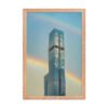 Chicago Modern Skyscraper Rainbow Cityscape Enhanced Matte Paper Framed Poster