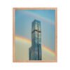Chicago Modern Skyscraper Rainbow Cityscape Enhanced Matte Paper Framed Poster