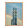 Chicago Modern Skyscraper Rainbow Cityscape Enhanced Matte Paper Framed Poster
