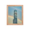 Chicago Modern Skyscraper Rainbow Cityscape Enhanced Matte Paper Framed Poster