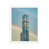 Chicago Modern Skyscraper Rainbow Cityscape Enhanced Matte Paper Framed Poster