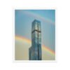 Chicago Modern Skyscraper Rainbow Cityscape Enhanced Matte Paper Framed Poster