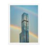 Chicago Modern Skyscraper Rainbow Cityscape Enhanced Matte Paper Framed Poster