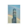 Chicago Modern Skyscraper Rainbow Cityscape Enhanced Matte Paper Framed Poster